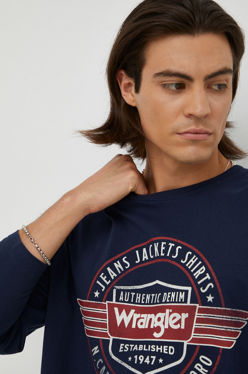 Wrangler Памучна блуза с дълги ръкави - Pepit.bg