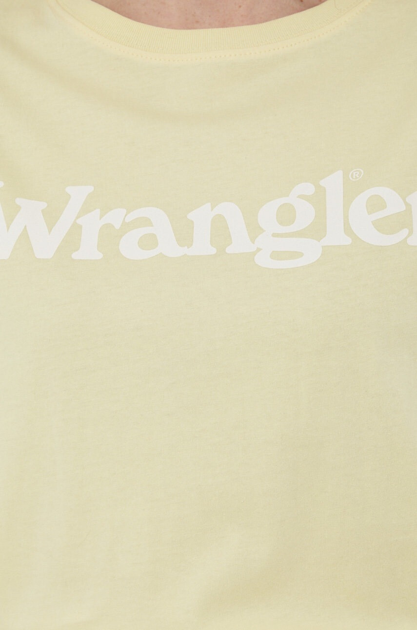 Wrangler Памучна тениска в жълто - Pepit.bg