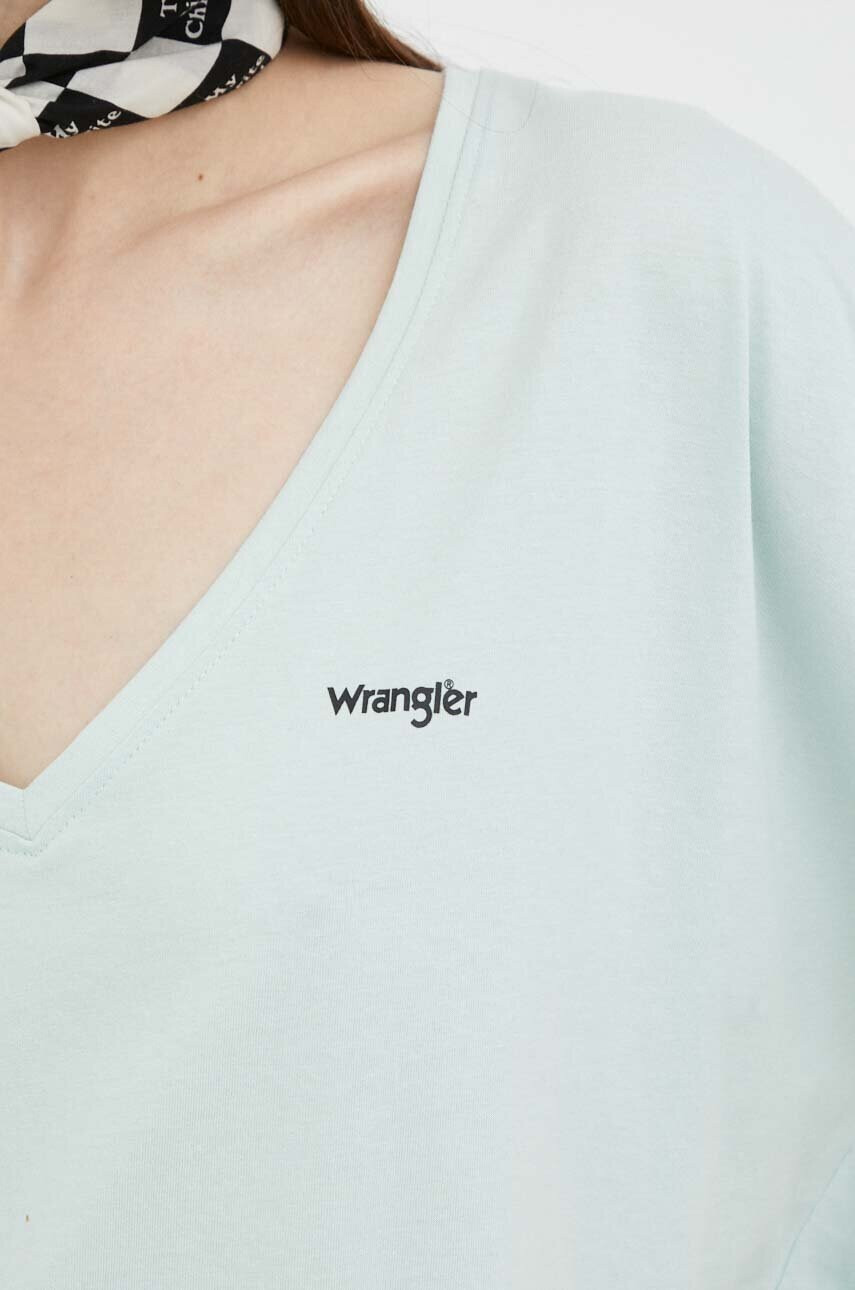 Wrangler Памучна тениска в зелено - Pepit.bg