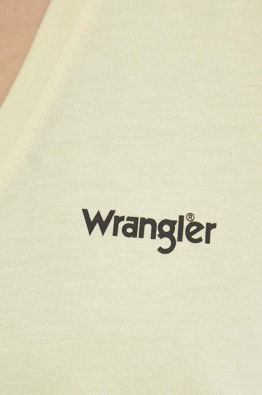 Wrangler Памучна тениска в жълто - Pepit.bg