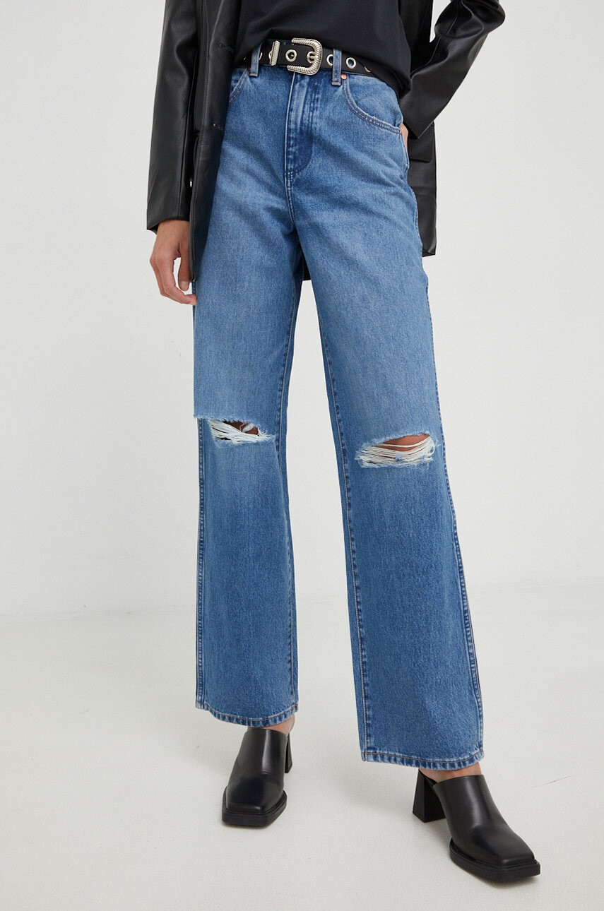 Wrangler Памучни дънки Mom Relaxed Patty с висока талия - Pepit.bg