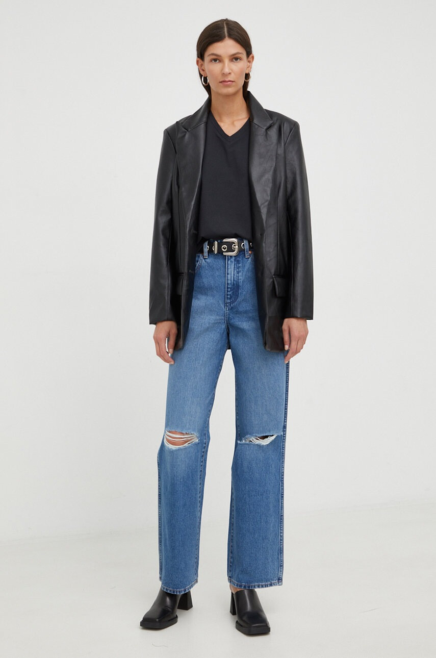 Wrangler Памучни дънки Mom Relaxed Patty с висока талия - Pepit.bg