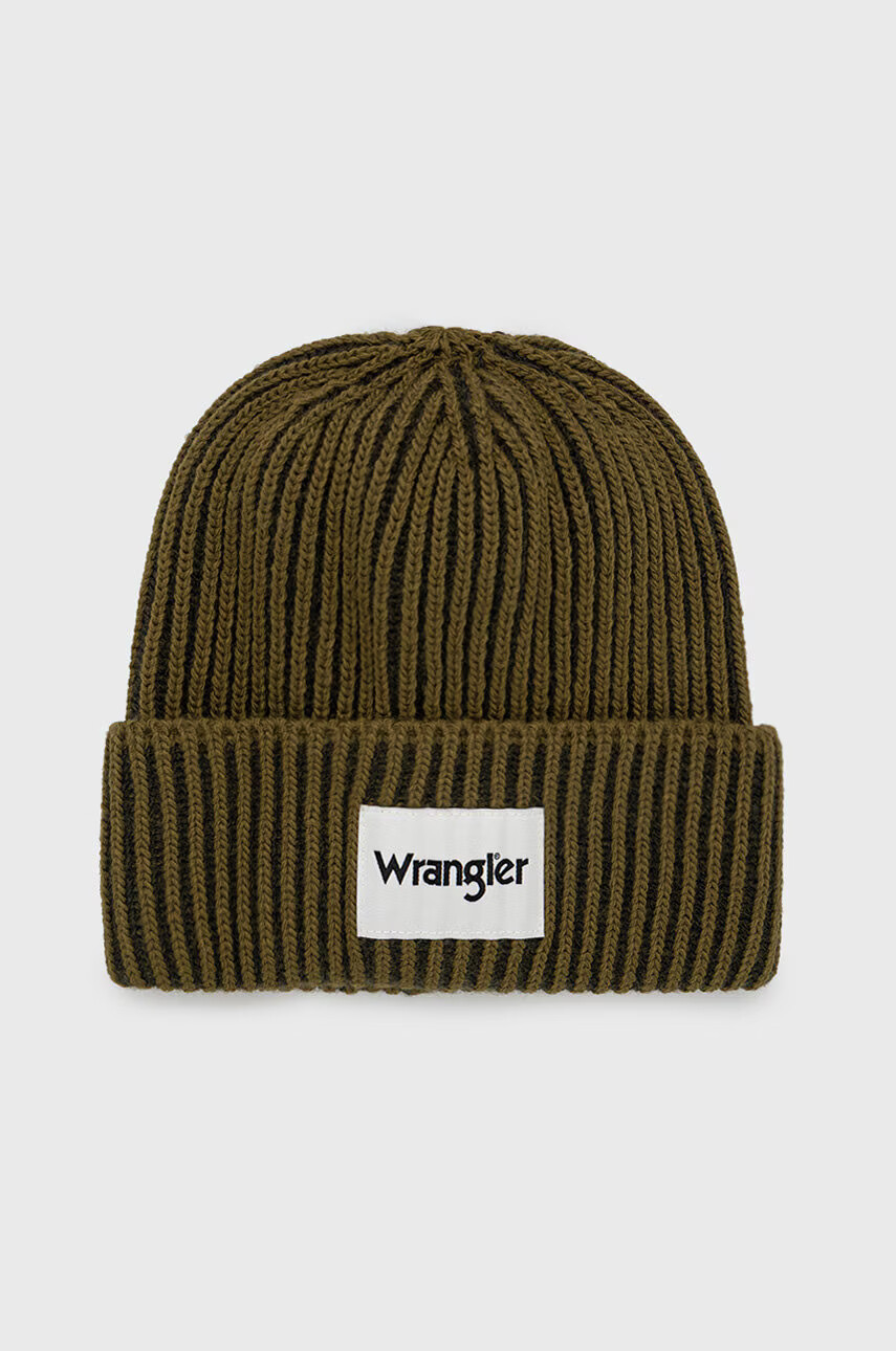 Wrangler Шапка в зелено от плътен трикотаж - Pepit.bg