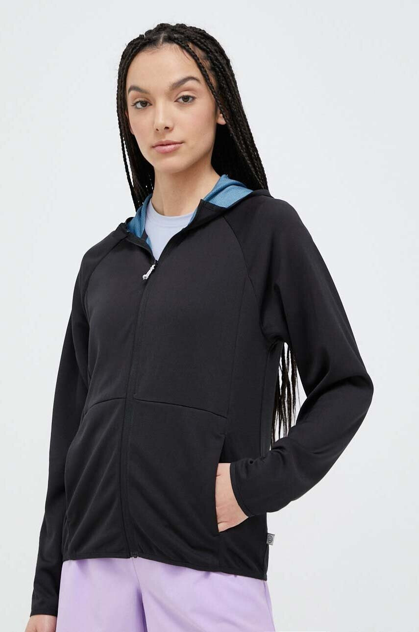 Wrangler Суичър ATG в черно с качулка с изчистен дизайн - Pepit.bg