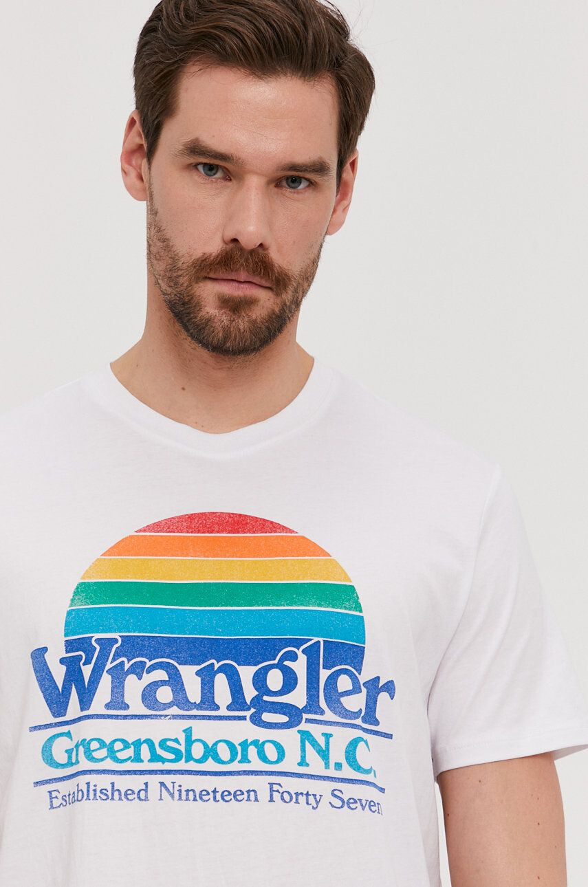 Wrangler Тениска в бяло - Pepit.bg