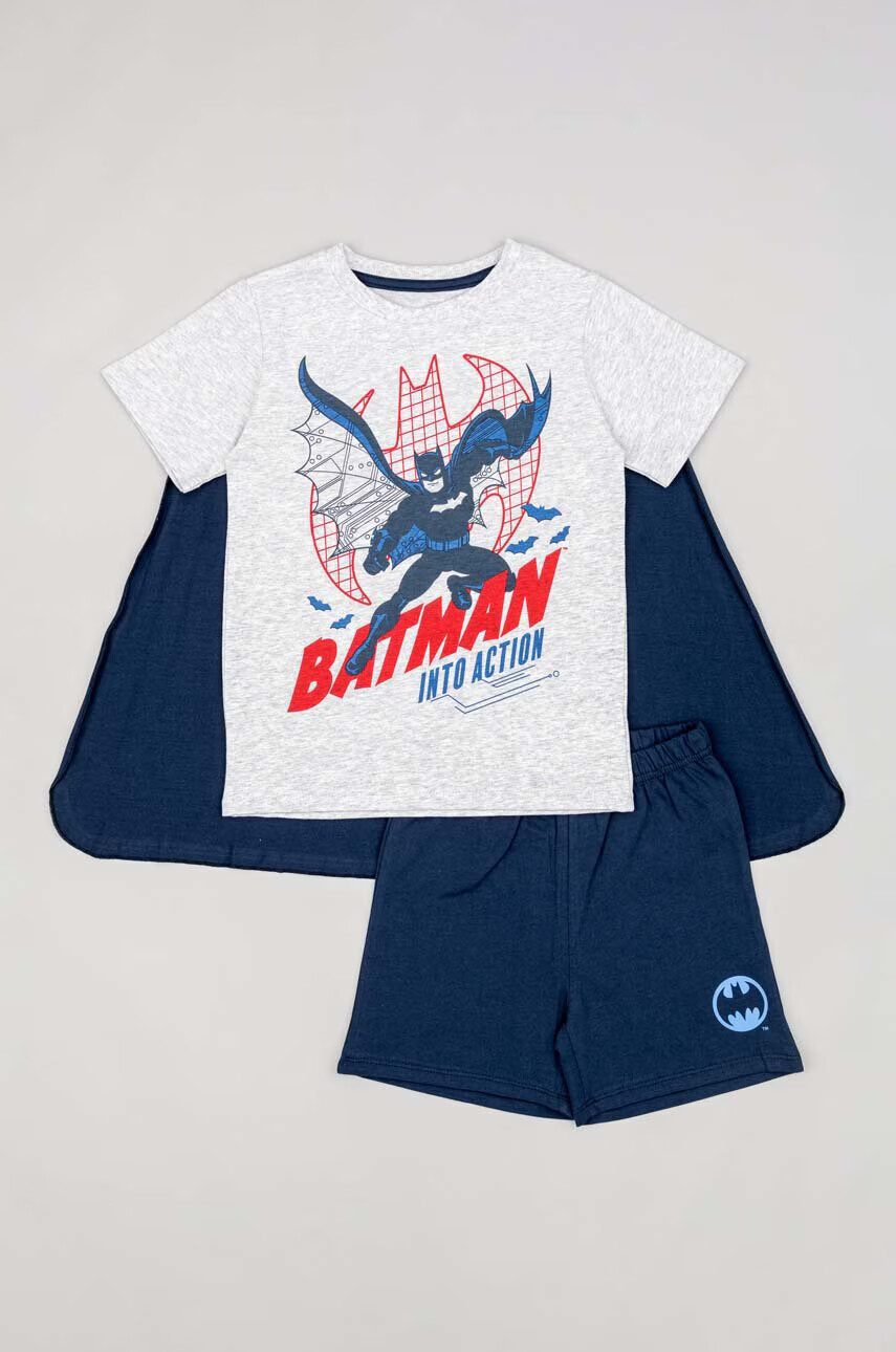 Zippy Детска памучна пижама x Batman в тъмносиньо с принт - Pepit.bg