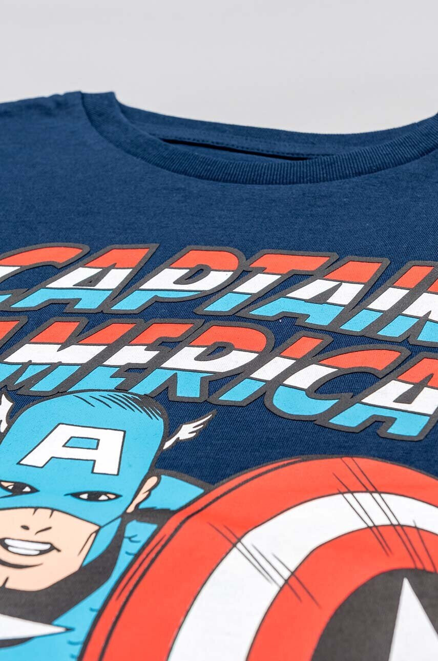 Zippy Детска памучна тениска x Marvel в тъмносиньо с принт - Pepit.bg
