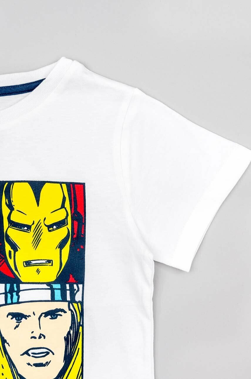Zippy Детска памучна тениска x Marvel в тъмносиньо с принт - Pepit.bg