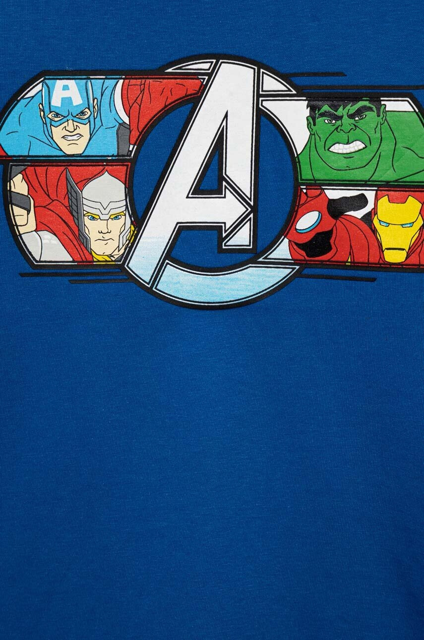 Zippy Детска памучна тениска x Marvel в синьо с принт - Pepit.bg