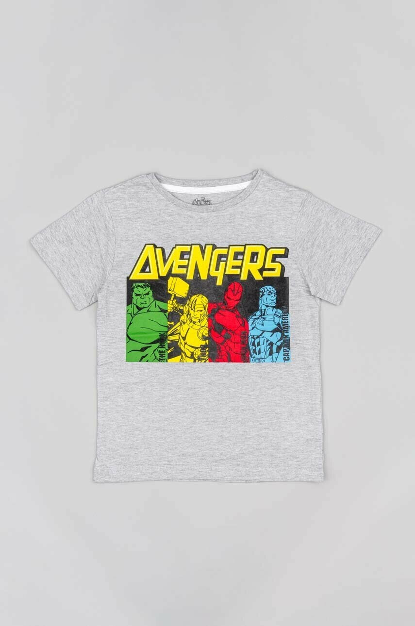 Zippy Детска памучна тениска x Marvel в синьо с принт - Pepit.bg