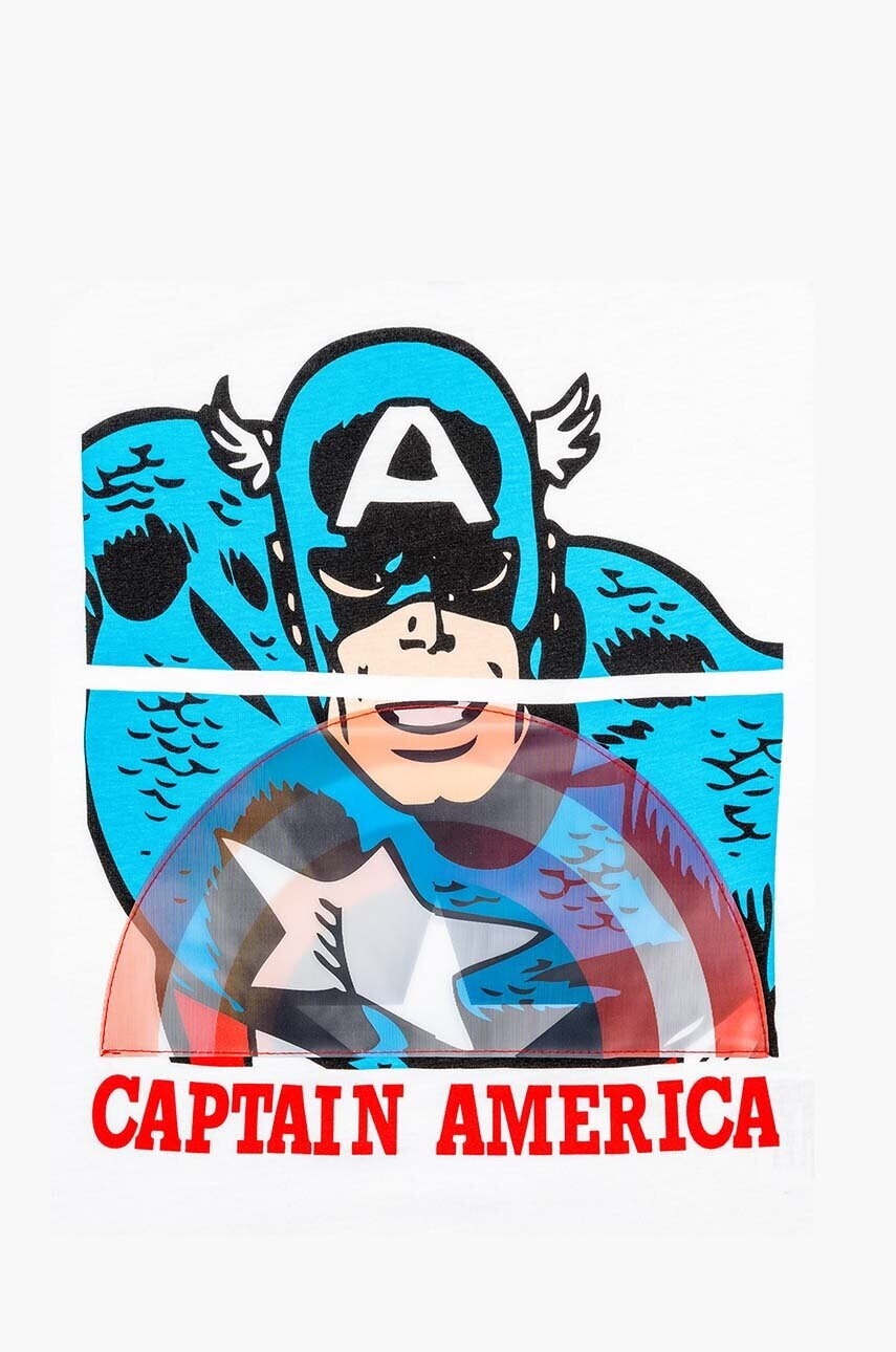 Zippy Детска памучна тениска x Marvel в бяло с принт - Pepit.bg