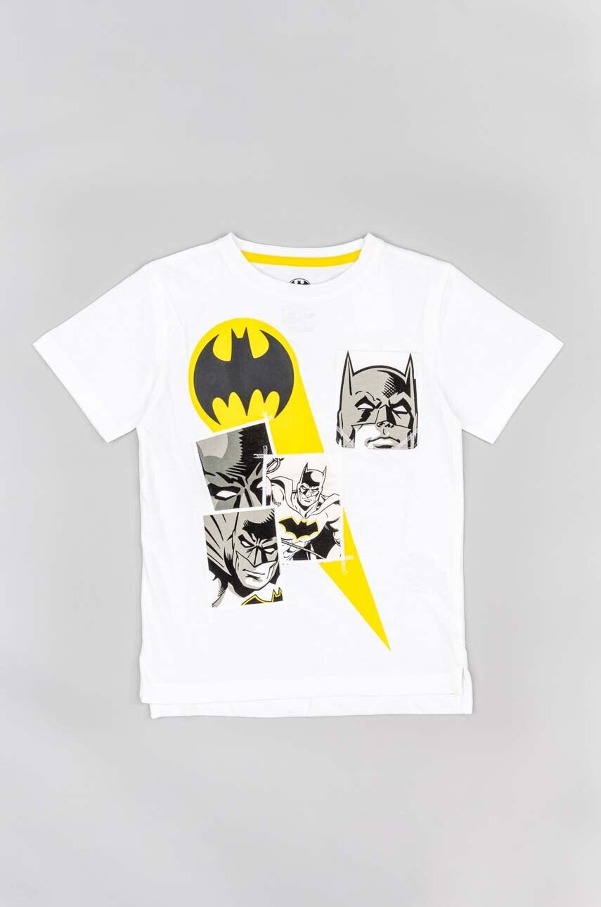 Zippy Памучна тениска с две лица x Batman в бяло с принт - Pepit.bg