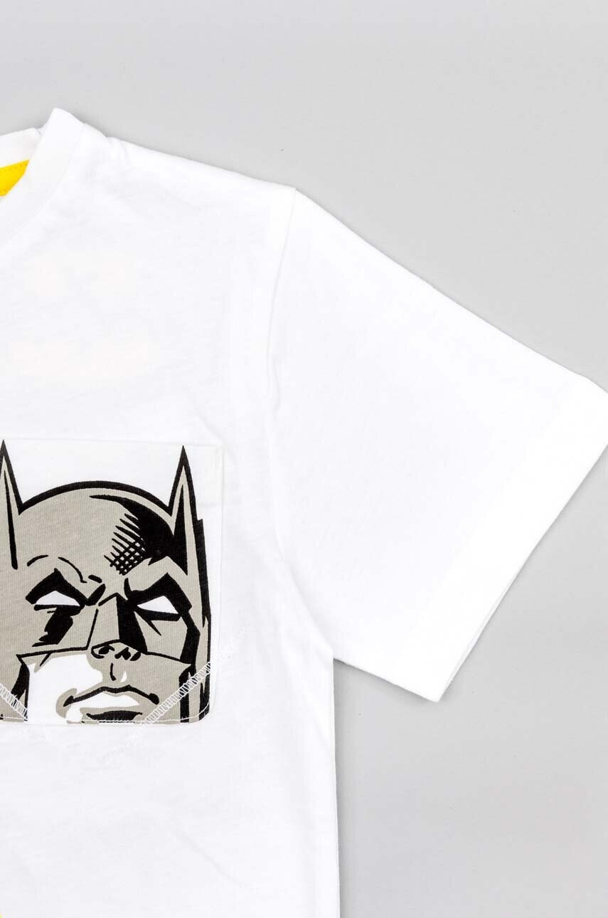 Zippy Памучна тениска с две лица x Batman в бяло с принт - Pepit.bg