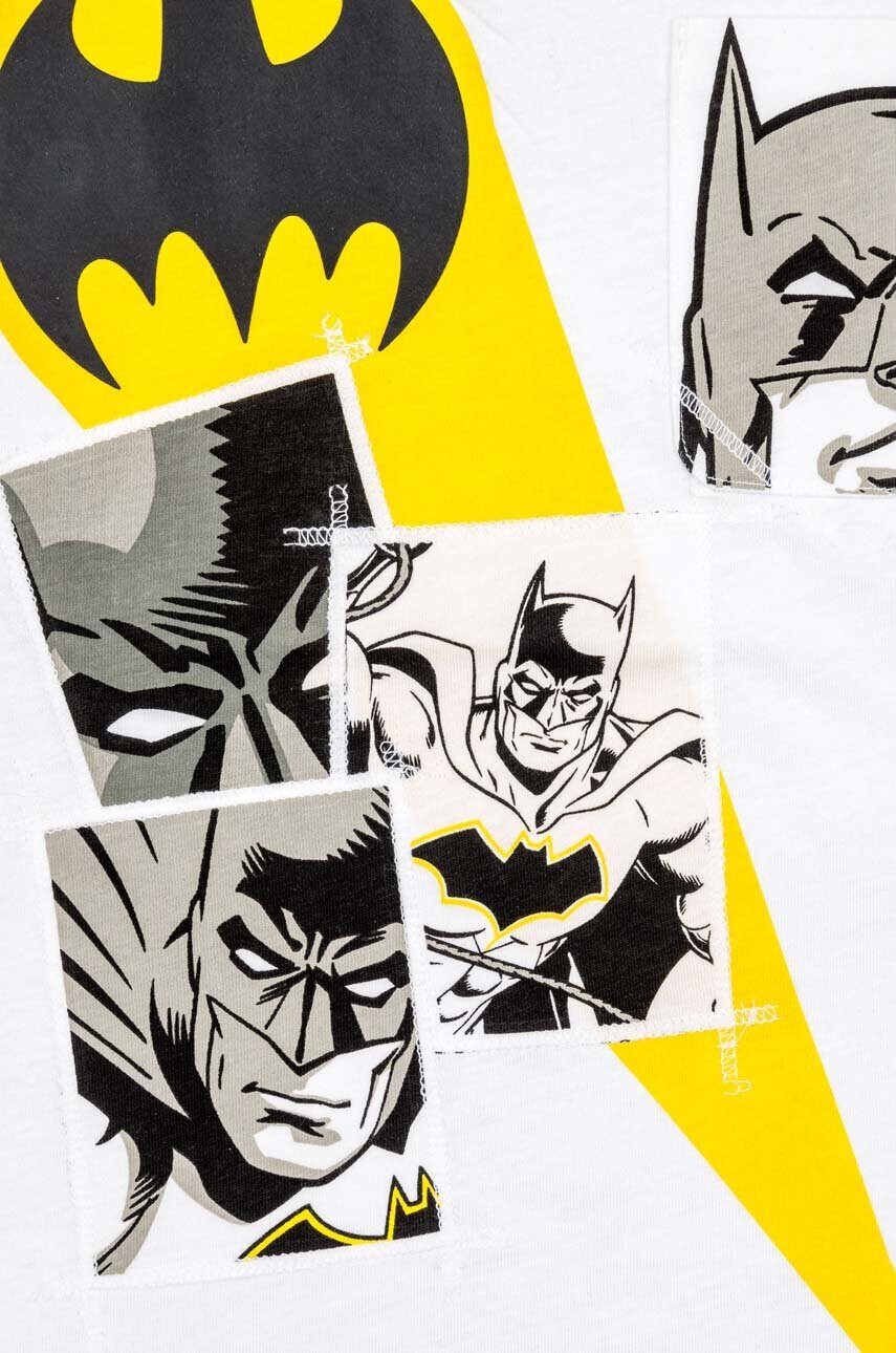 Zippy Памучна тениска с две лица x Batman в бяло с принт - Pepit.bg