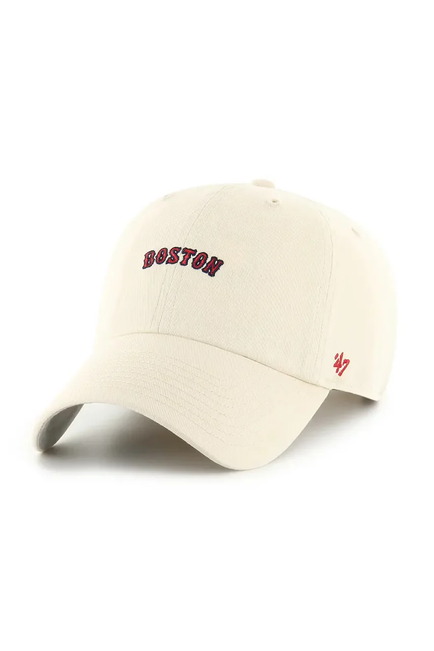 47 brand Памучна шапка с козирка MLB Boston Red Sox