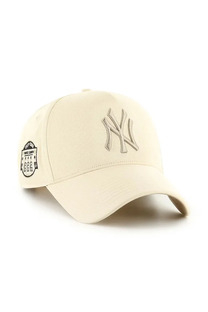 47 brand Памучна шапка с козирка MLB New York Yankees в бежово BCPTN-MDTTC17GWP-NT08