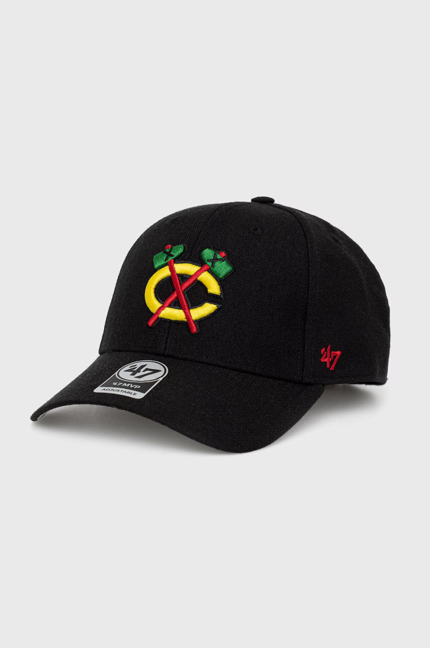 47 brand Шапка с вълна Chciago Blackshawks