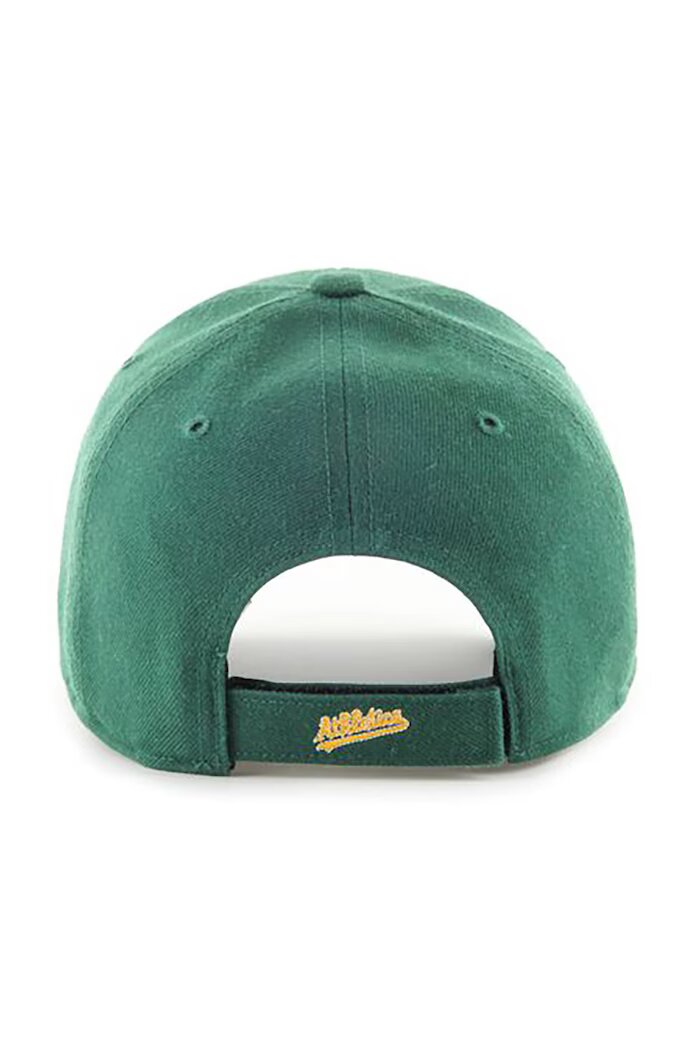47 brand Шапка с вълна MLB Oakland Athletics в зелено с апликация B-MVP18WBV-DGE