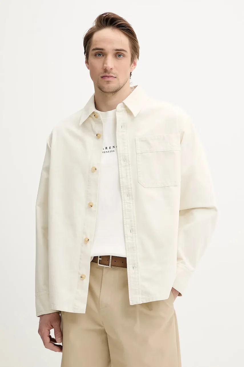 A.P.C. Памучна риза surchemise basile brodee poitrine