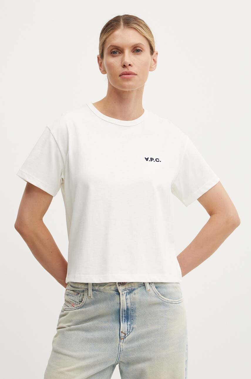 A.P.C. Памучна тениска t-shirt boxy petit vpc