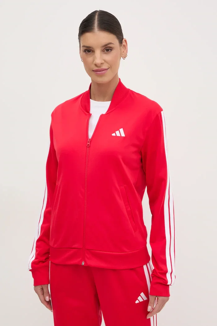 adidas Анцуг 3-Stripes дамски в червено JD2684