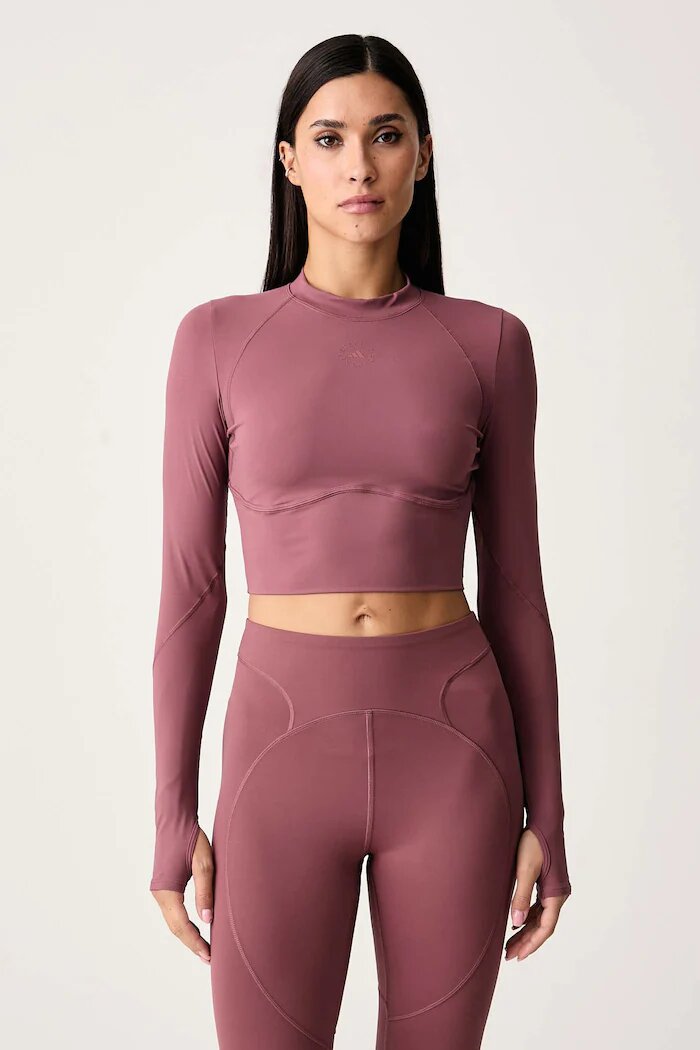 adidas by Stella McCartney блуза с дълги ръкави за трениране дамска розова KR3030