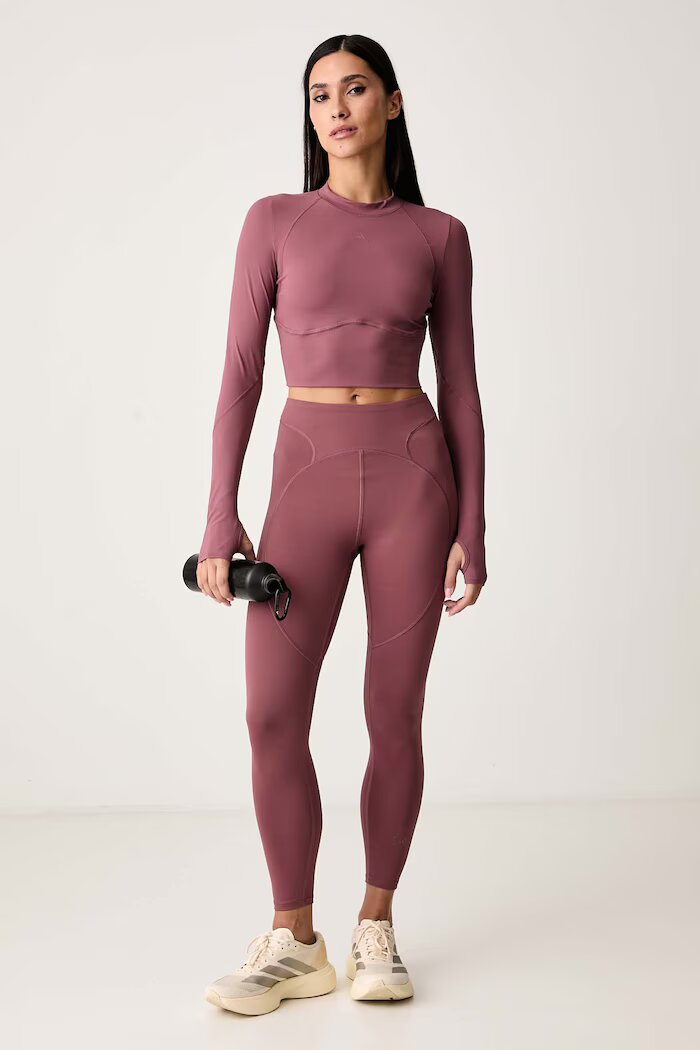 adidas by Stella McCartney спортен клин дамски розов с висока талия KR3035