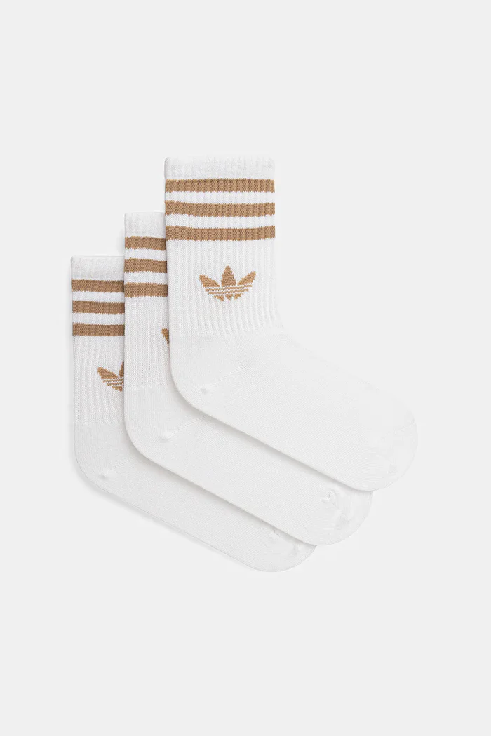 adidas Originals Чорапи 3-Stripes (3 чифта) в бяло JV7407