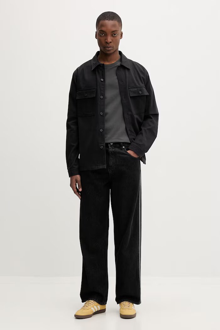 adidas Originals дънки регулярни мъжки Firebird черни KD1497