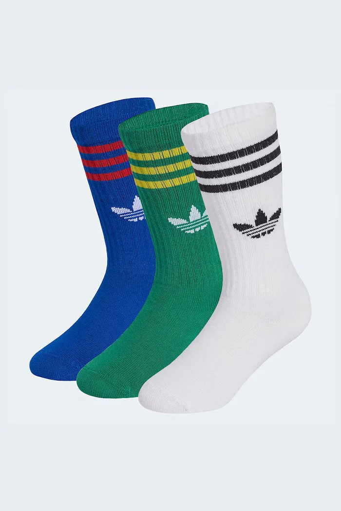 adidas Originals Детски чорапи с памук (3 чифта) в синьо KE4616