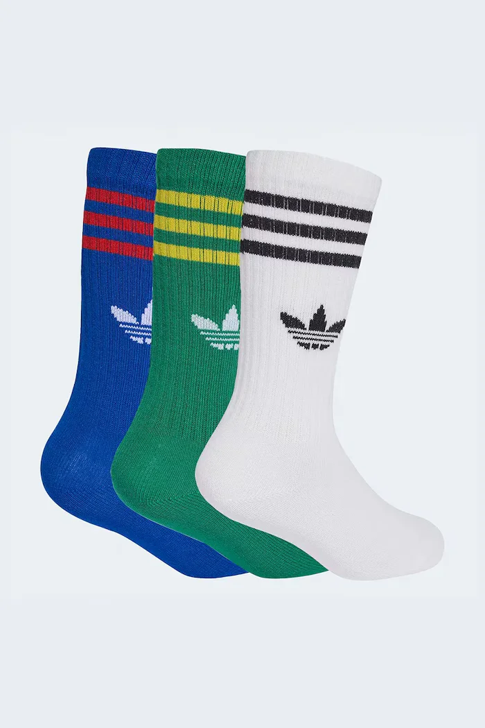 adidas Originals Детски чорапи с памук (3 чифта) в синьо KE4616