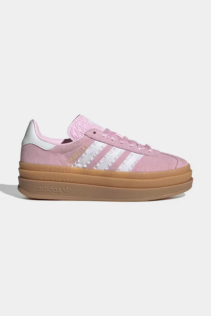 adidas Originals GAZELLE BOLD маратонки за деца от велур розови KJ2430
