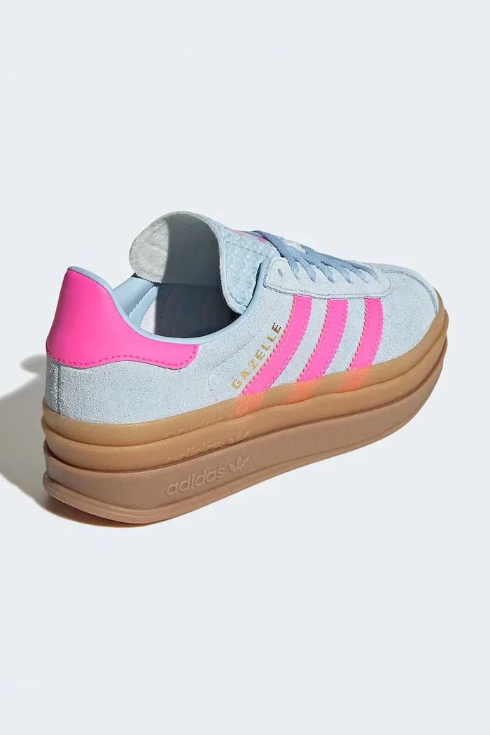 adidas Originals GAZELLE BOLD маратонки за деца от велур сини KI9837