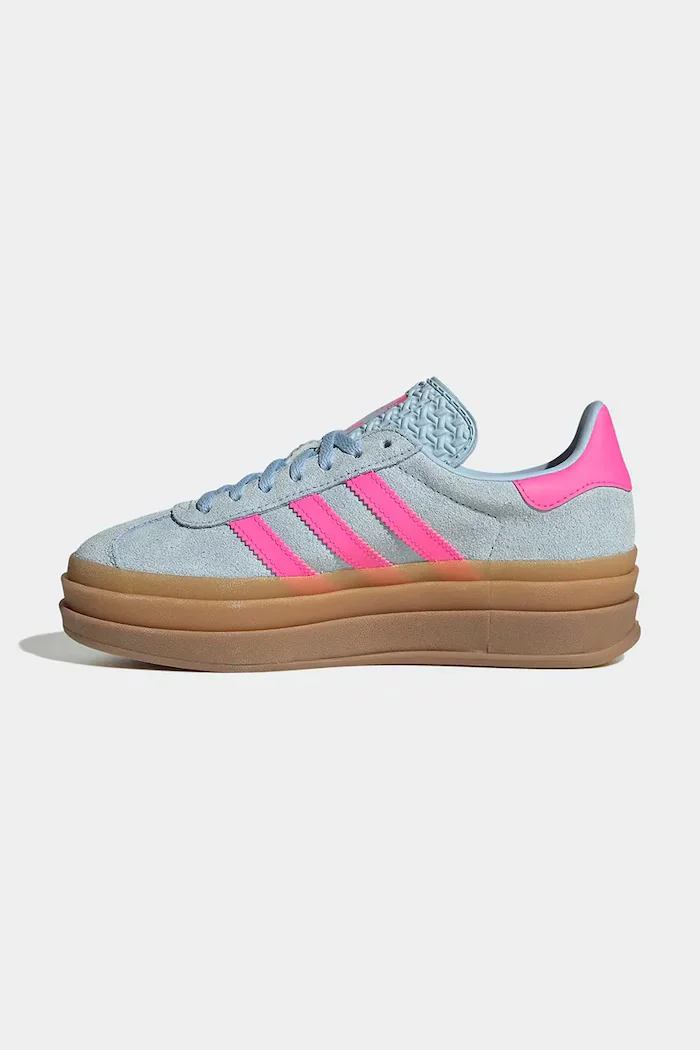 adidas Originals GAZELLE BOLD маратонки за деца от велур сини KI9837