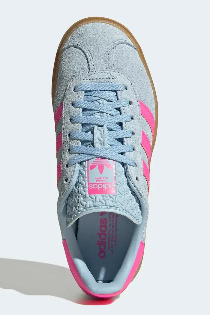 adidas Originals GAZELLE BOLD маратонки за деца от велур сини KI9837