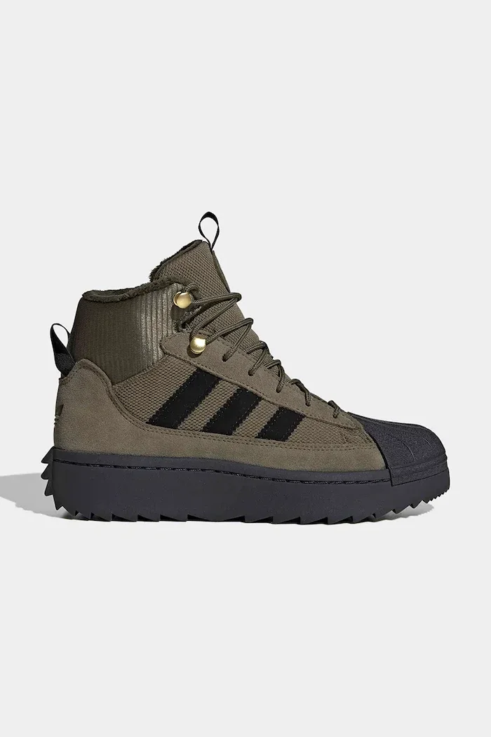 adidas Originals обувки зимни обувки за деца SUPERSTAR WINTER TREK зелени KJ9813