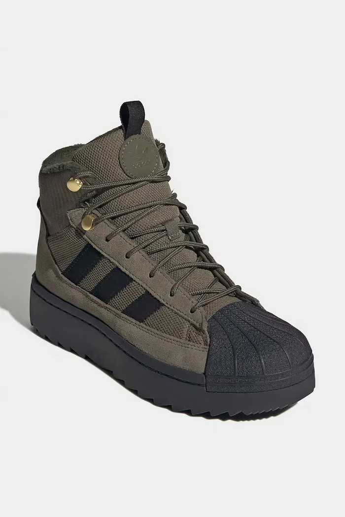 adidas Originals обувки зимни обувки за деца SUPERSTAR WINTER TREK зелени KJ9813