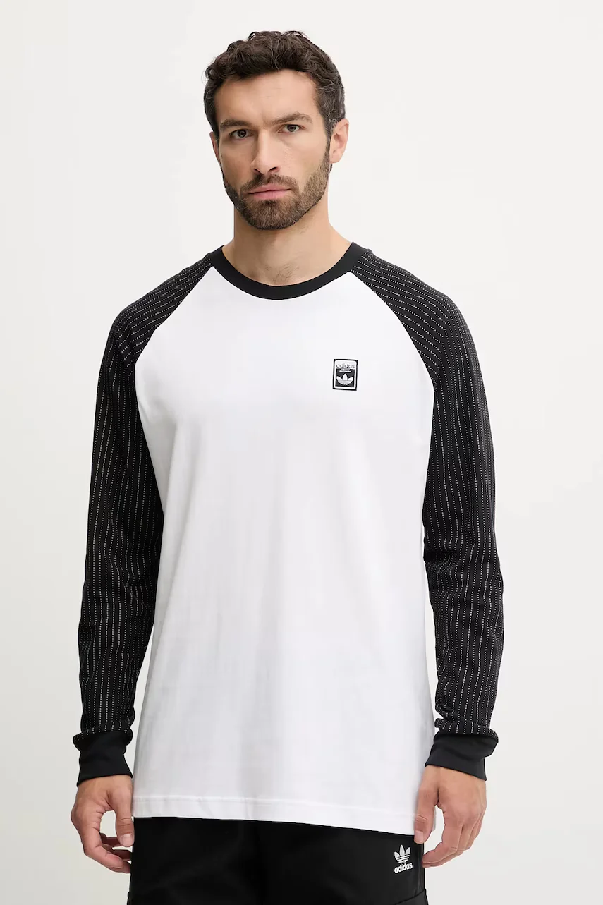 adidas Originals Памучна блуза с дълги ръкави Graphic Lo Tee