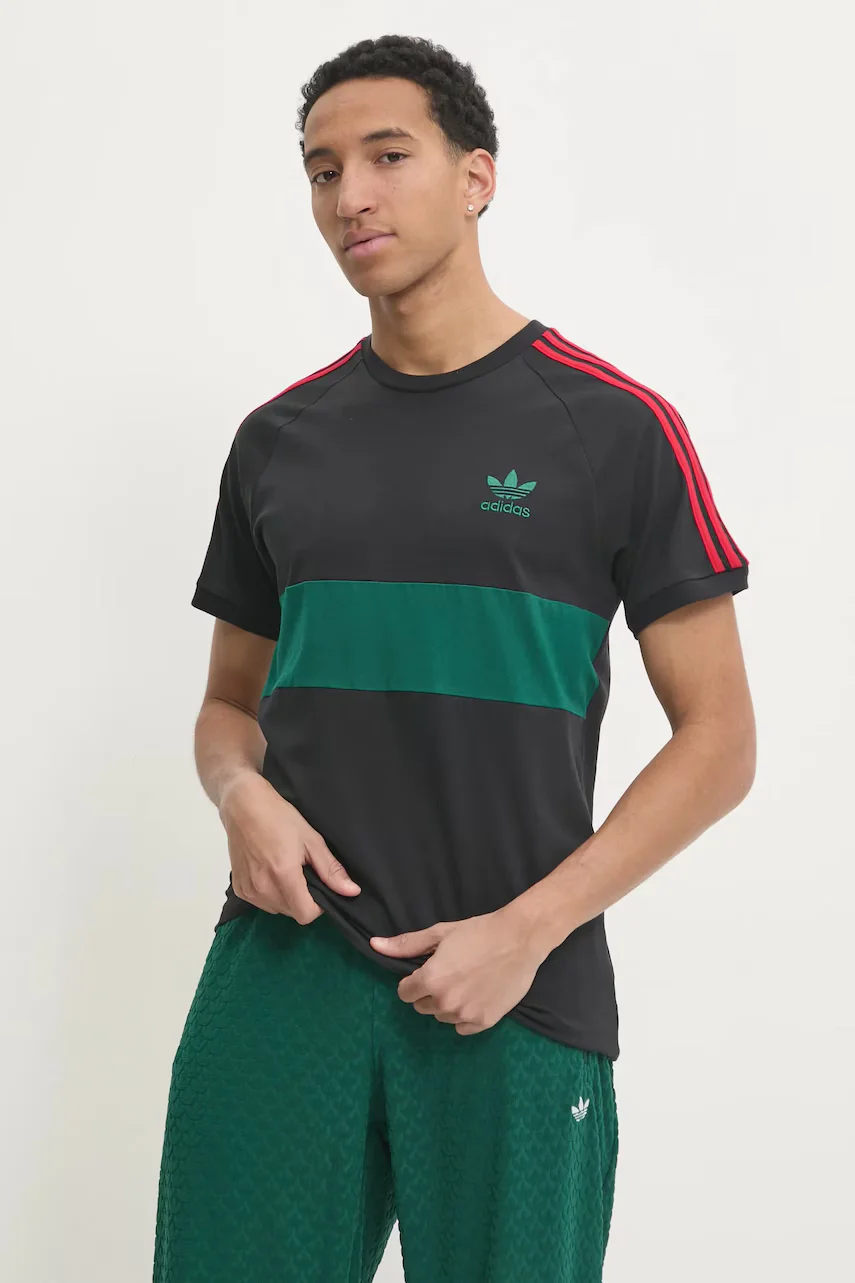 adidas Originals Памучна тениска 3S PANEL TEE