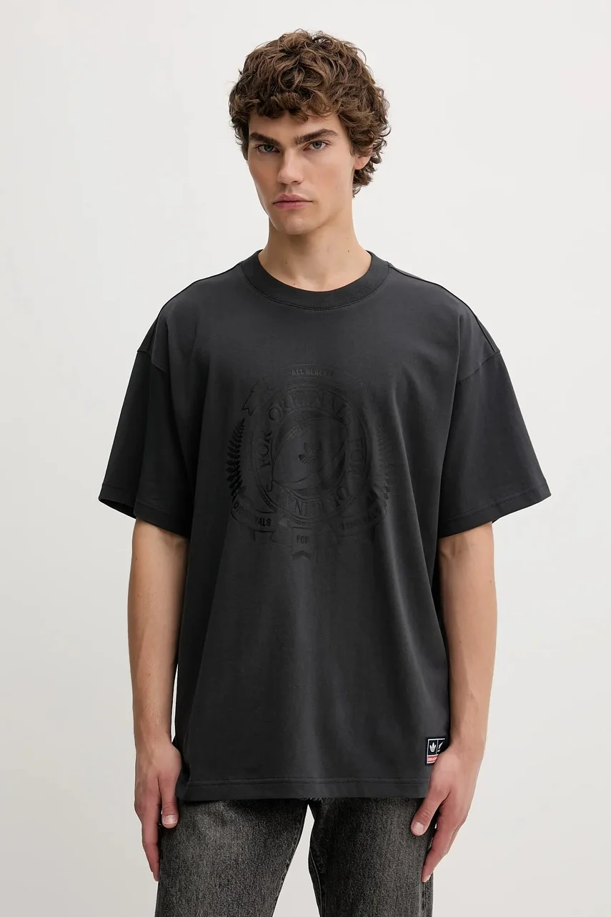 adidas Originals Памучна тениска All Black
