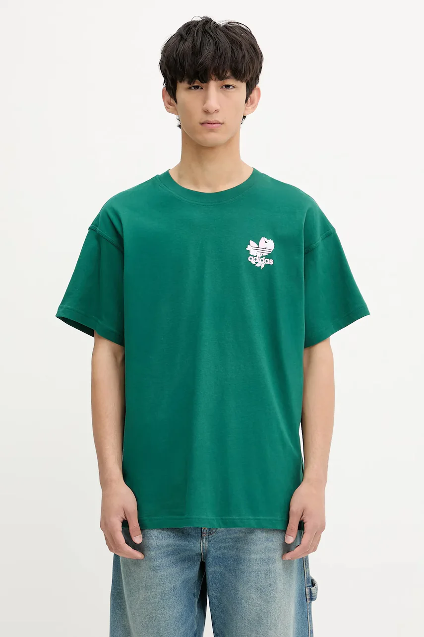 adidas Originals Памучна тениска Florals Logo