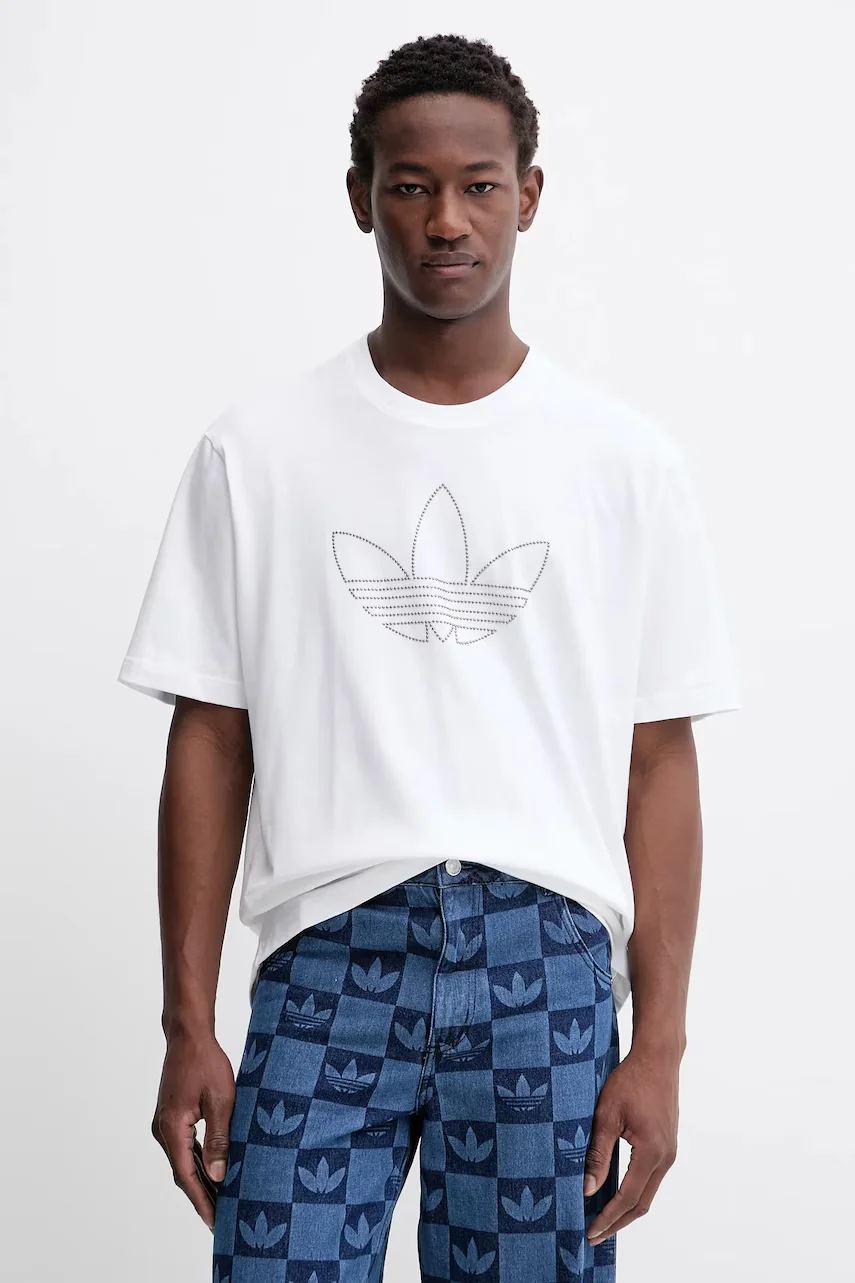 adidas Originals Памучна тениска Studded