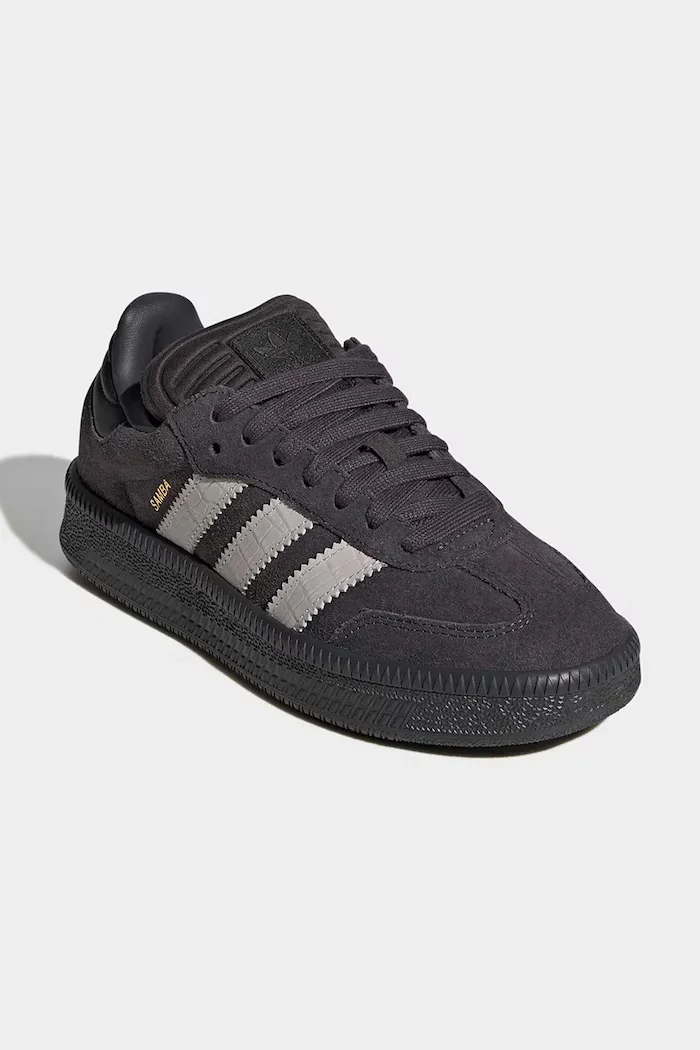adidas Originals SAMBA XLG маратонки за деца от велур кафяви JP9521