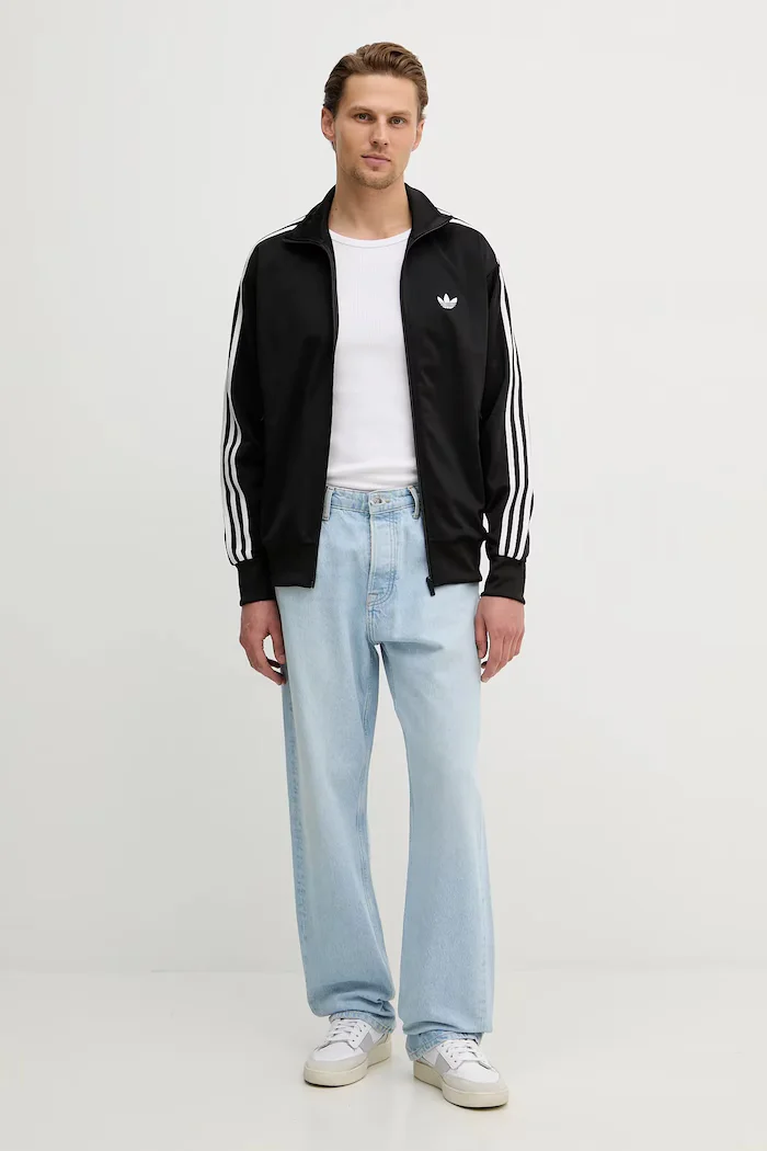 adidas Originals Суичър Firebird мъжки в черно с апликация KD8312
