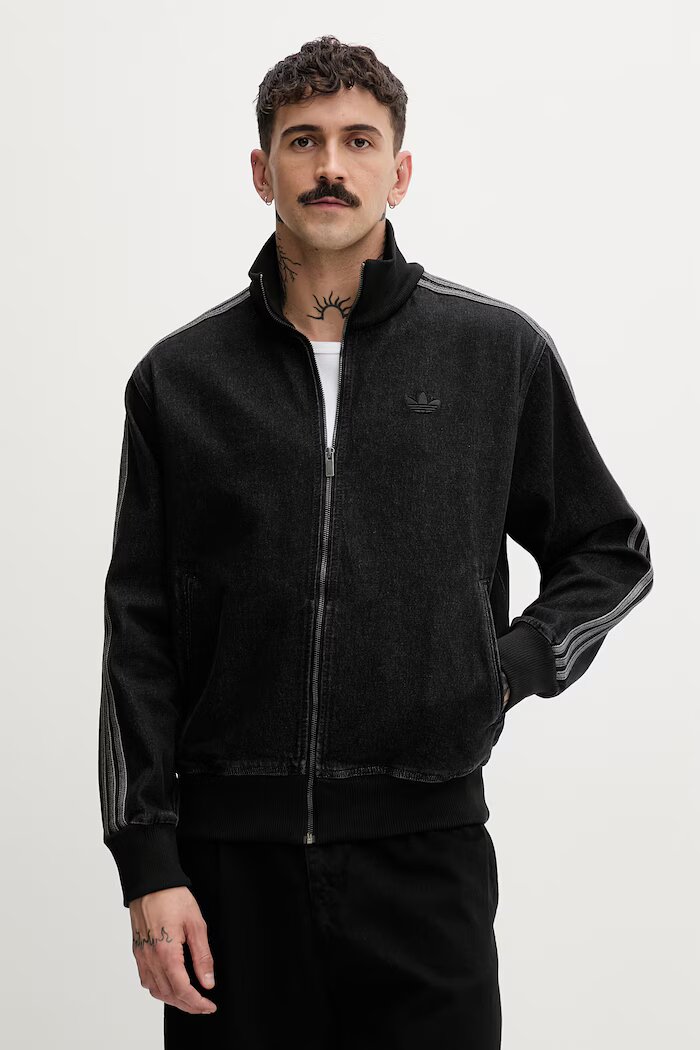 adidas Originals суичър мъжки от деним DENIM FB TT сив KD1516