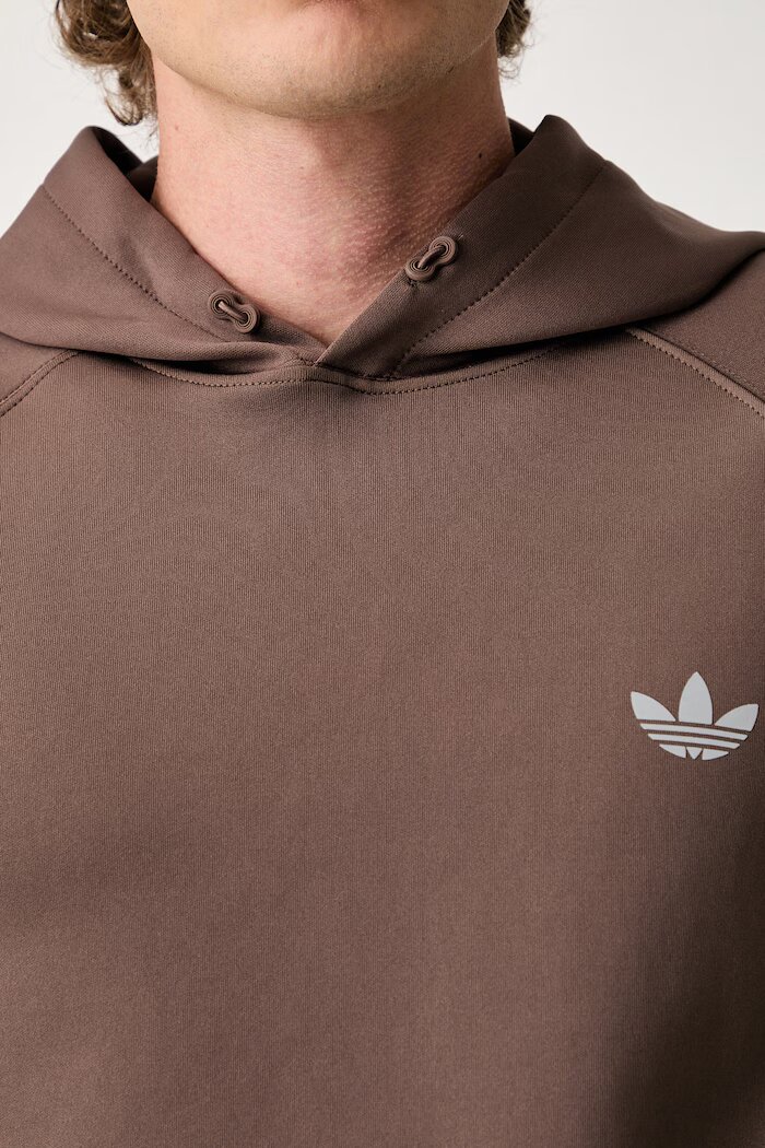 adidas Originals суичър с качулка мъжки Trefoil Essentials Spacer кафяв KX9090