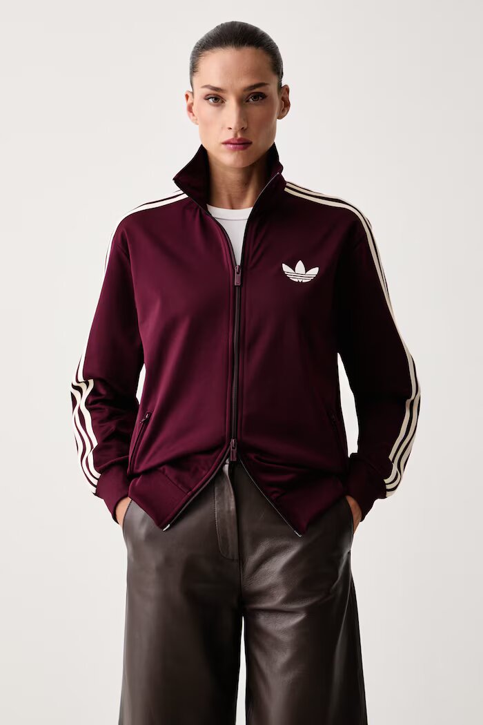 adidas Originals суичър с цип дамски Firebird бордо LC6500