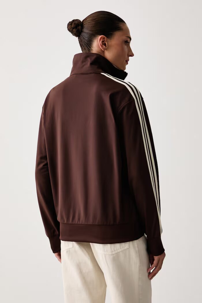 adidas Originals суичър с цип дамски Firebird кафяв LC6499
