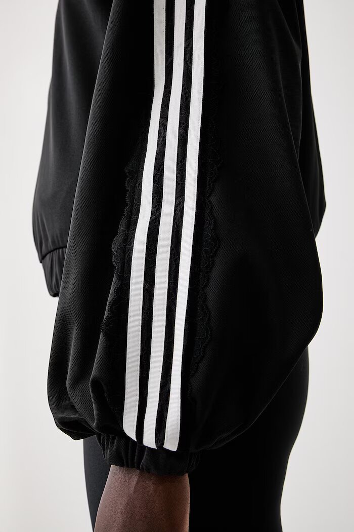 adidas Originals суичър с цип дамски Lace Injection черен LG4279