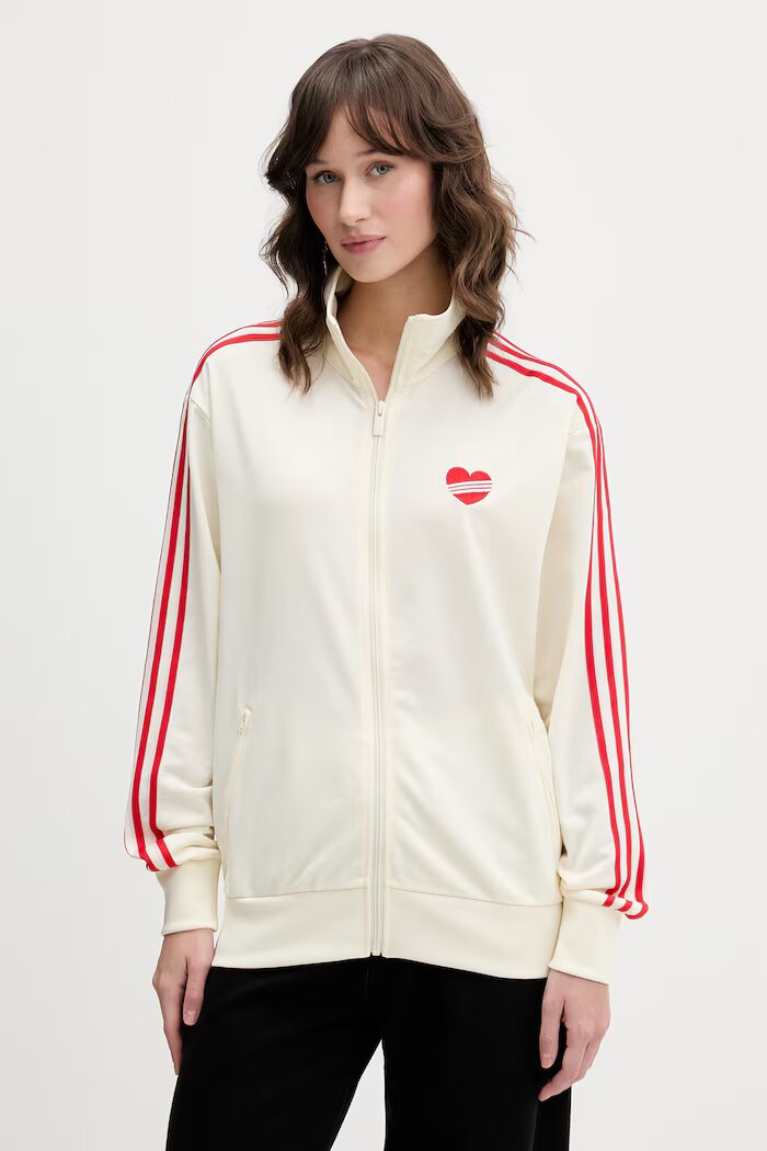 adidas Originals суичър с цип женски бежов KQ8075